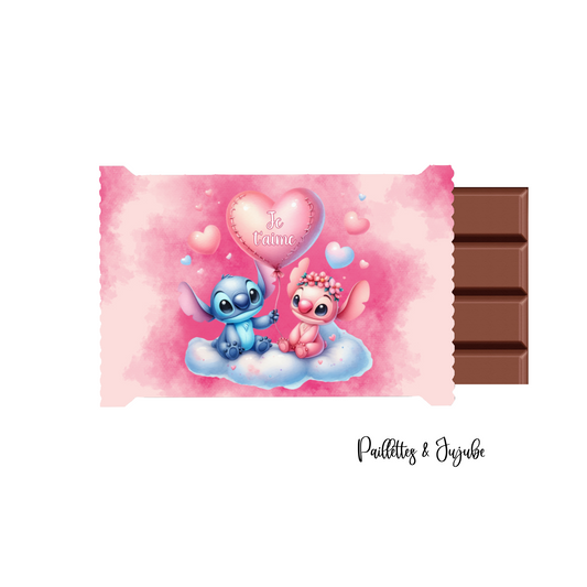 Barres de chocolat Saint-Valentin