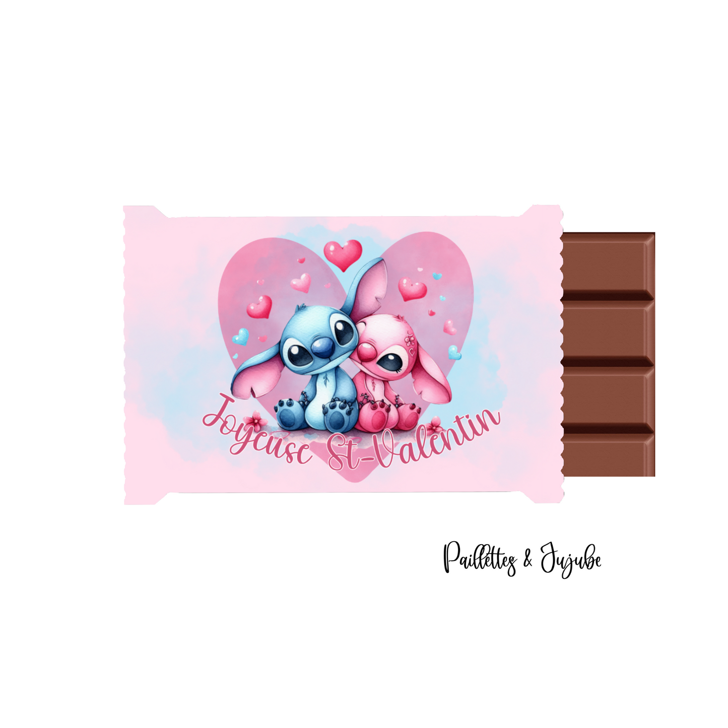 Barres de chocolat Saint-Valentin