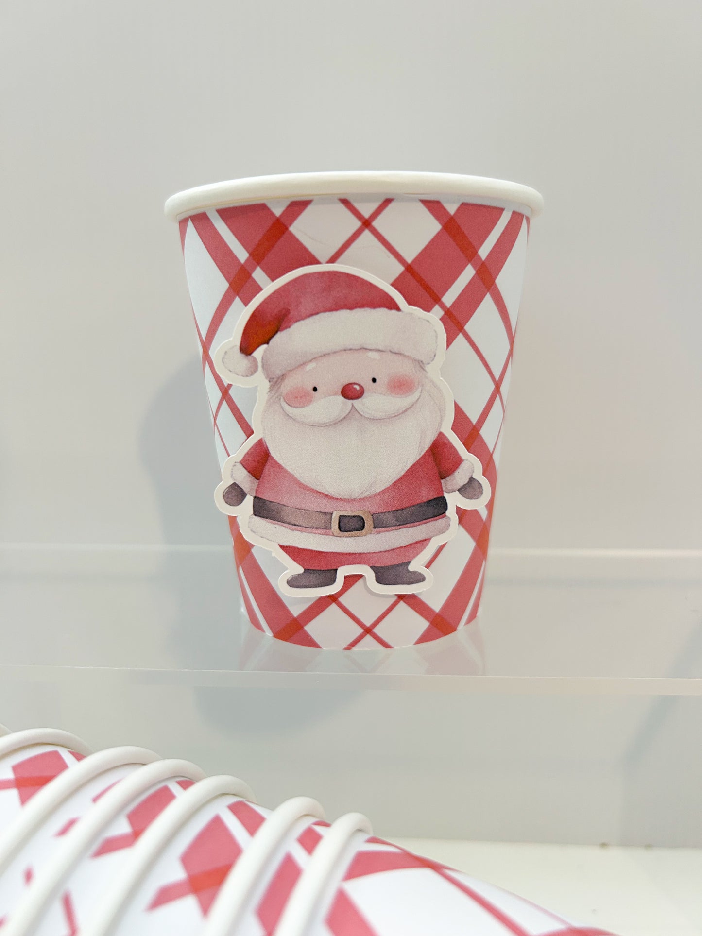 Ensemble de 8 verres Père Noël